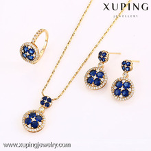 62636-Xuping élégant mariage bijoux en cristal classique de luxe ensemble